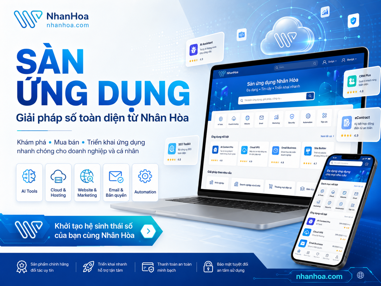 Sàn sản phẩm số build bằng AI #1 Việt Nam